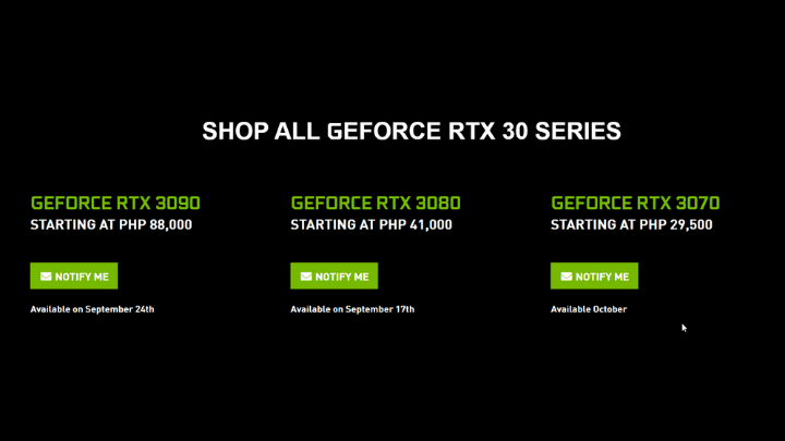 NVIDIA announces GeForce 3000 series of video cards